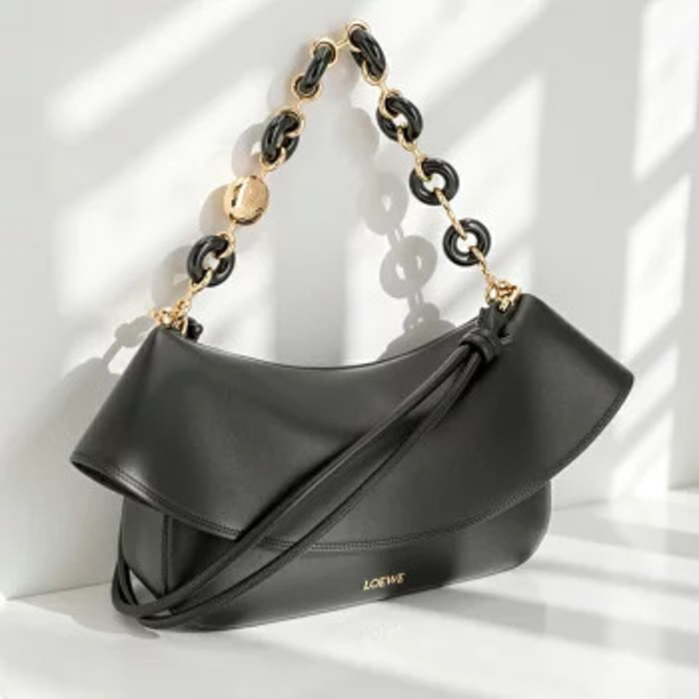Loewe Ora Handbag Donut Chain Smooth Calf Leather Shoulder Bag